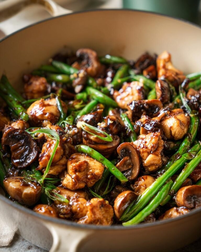 chicken mushroom green beans