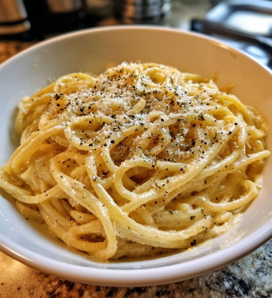 Bucatini pasta with creamy sauces (Italian trend)
