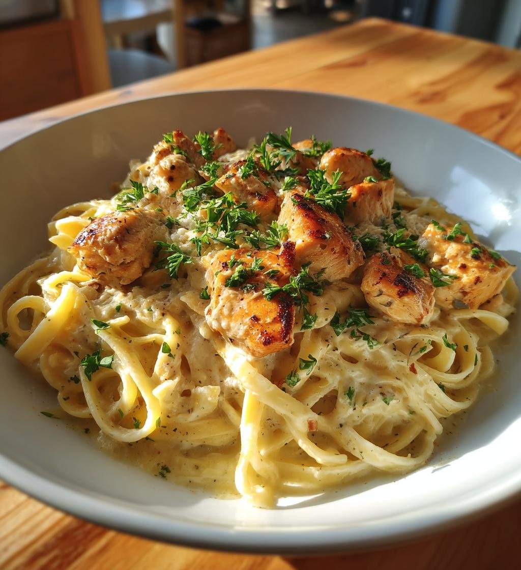 Chicken Alfredo pasta