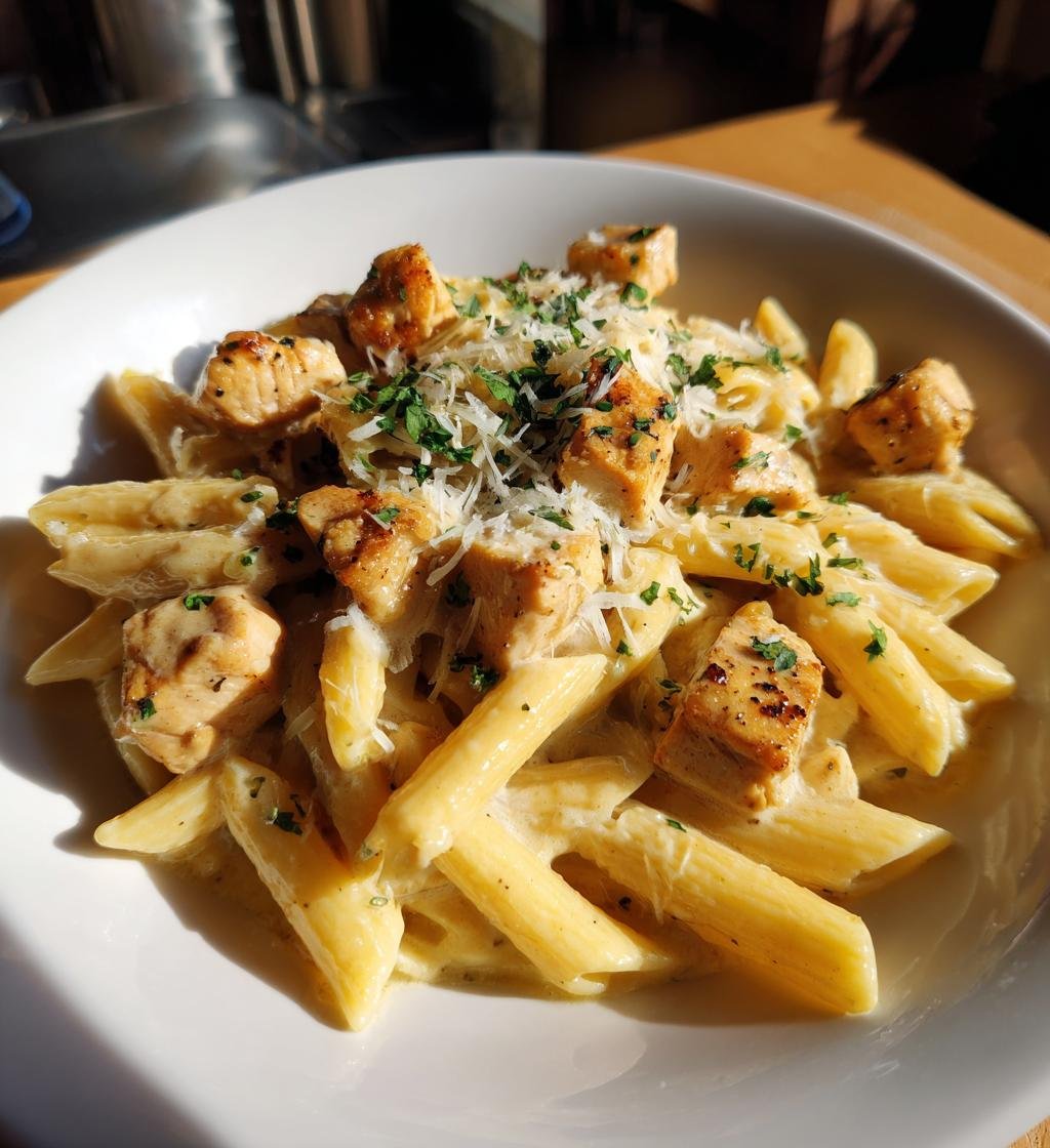 Chicken Alfredo pasta
