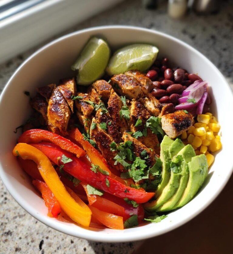 Chicken fajita bowls