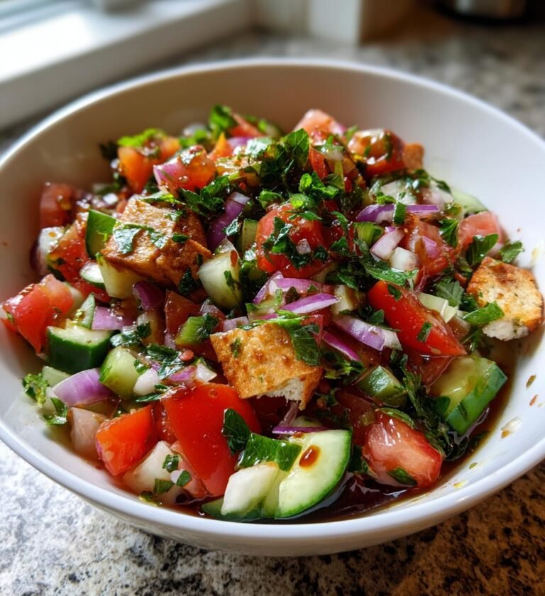 Fattoush salad with lemon-sumac dressing