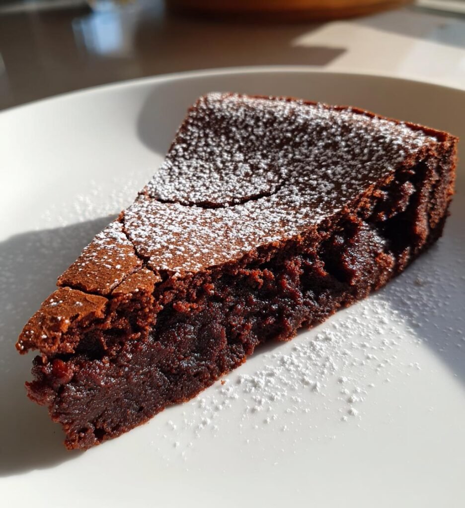Flourless chocolate cake (restaurant-style dessert)