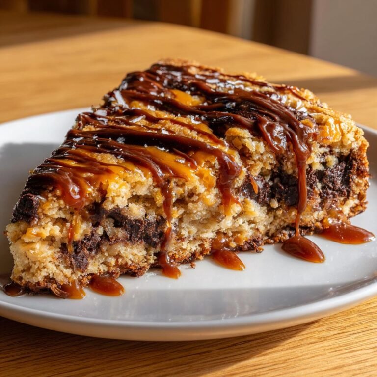Girl Scout cookie cake (caramel + coconut + chocolate)