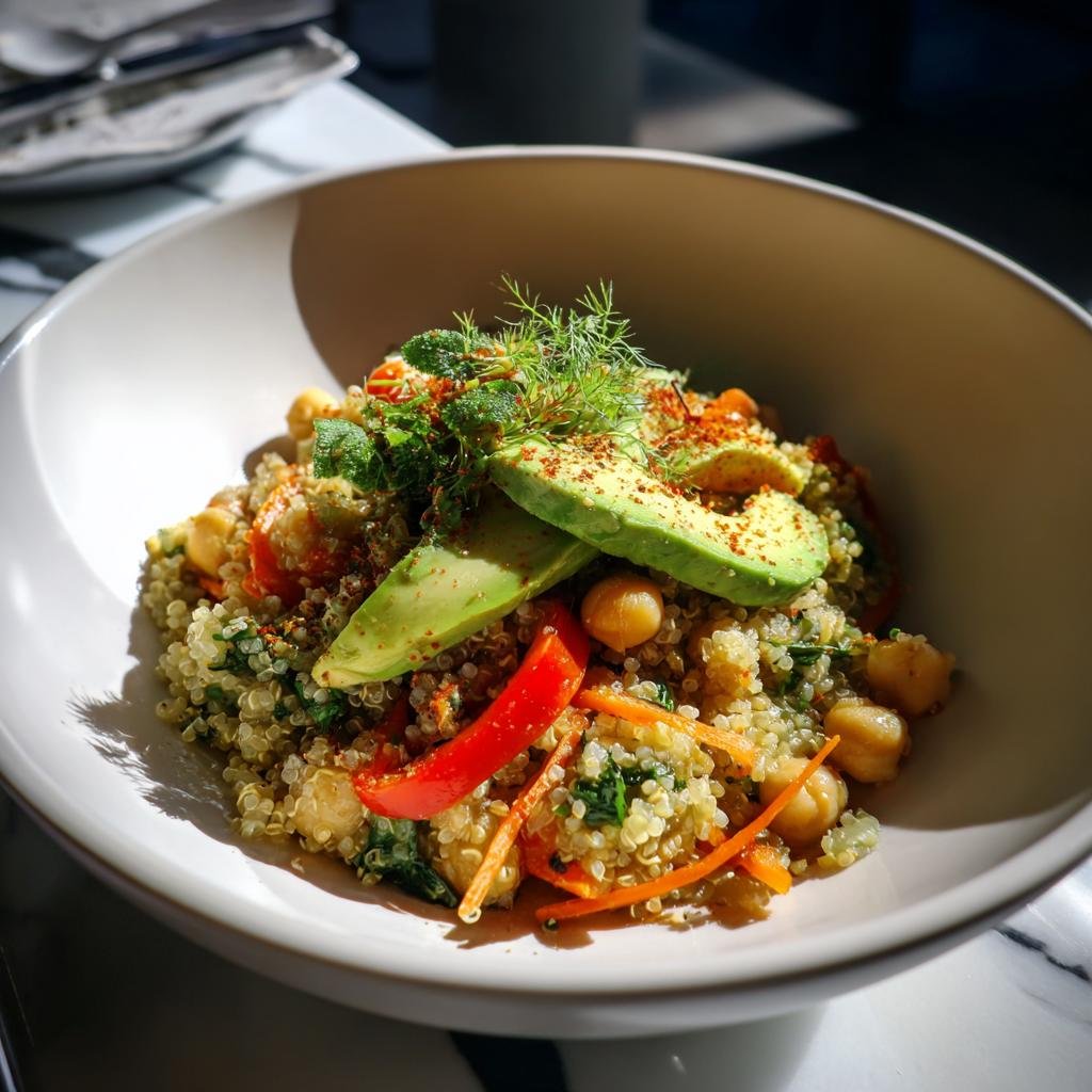Grain bowls with vegetables