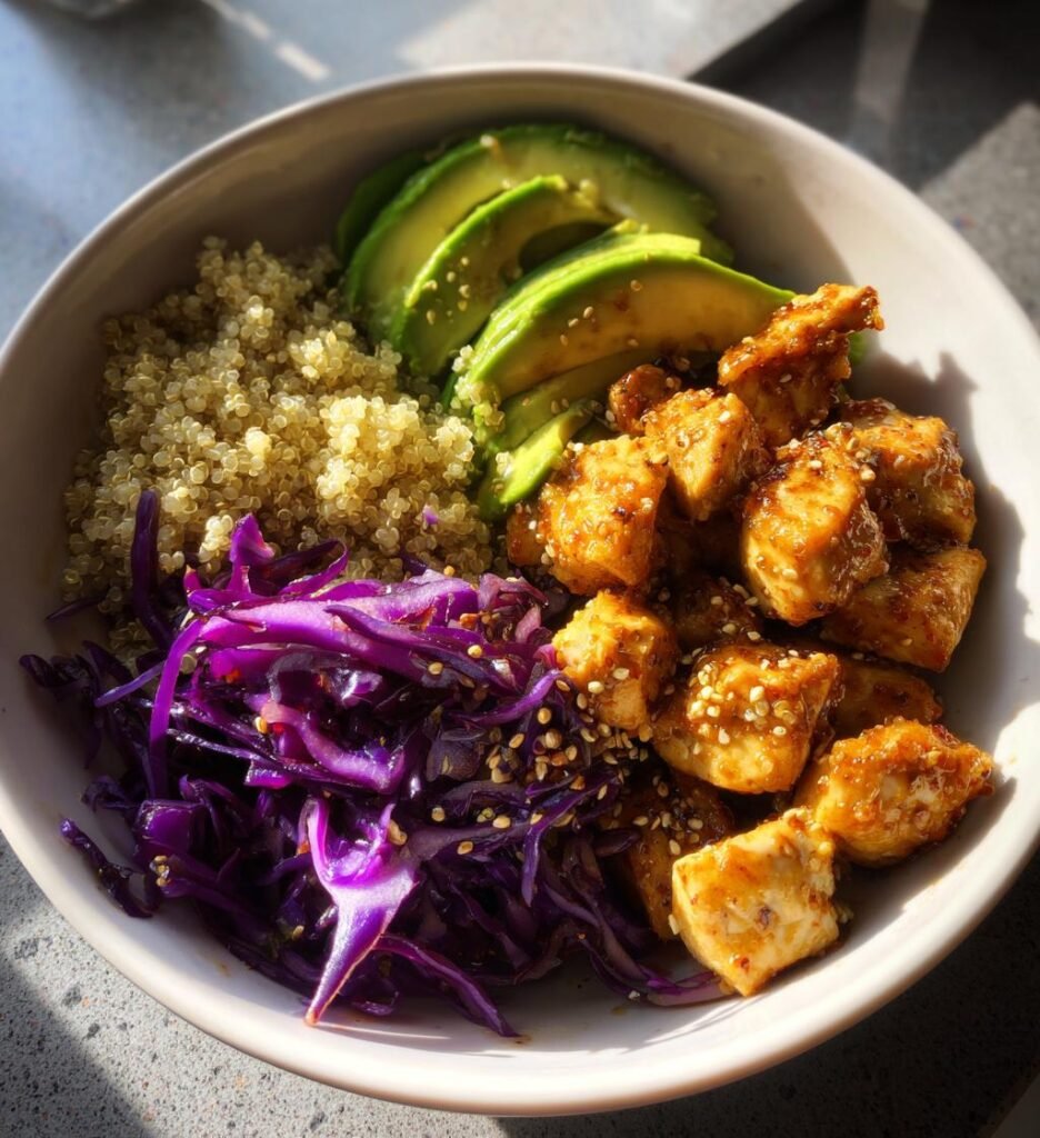 High-protein chicken bowl