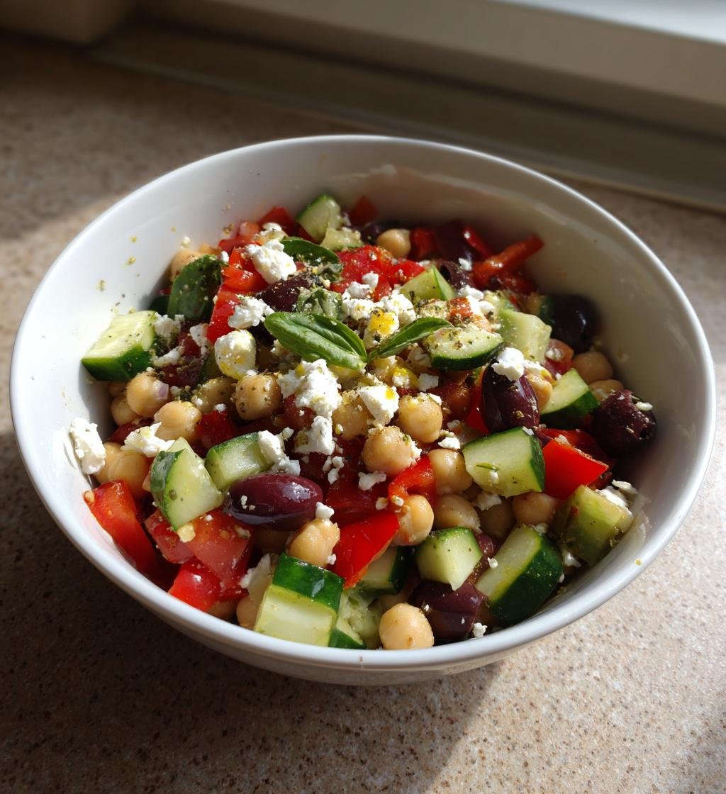 Italian chickpea chopped salad
