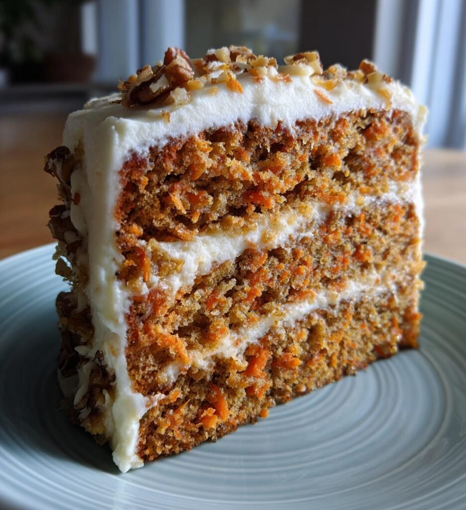 Spiced carrot cake with brown butter frosting