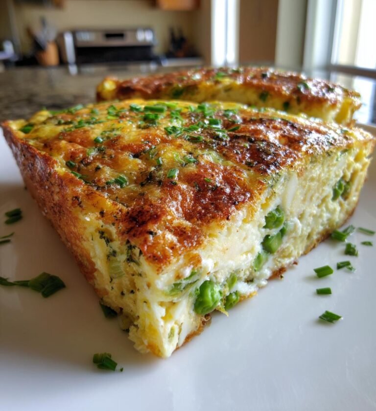 Spring vegetable frittata (green chive style)