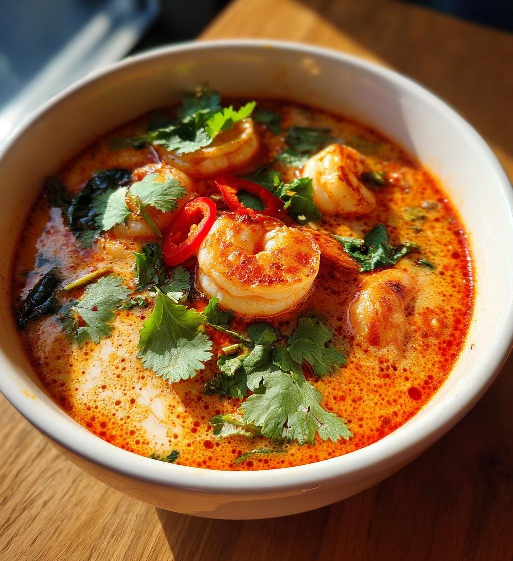Tom yum shrimp soup (Thai trend)