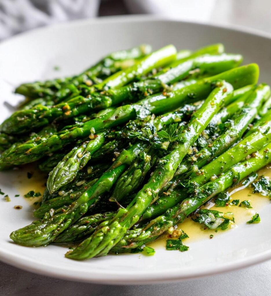 Vegetable spring dishes (asparagus, herbs)