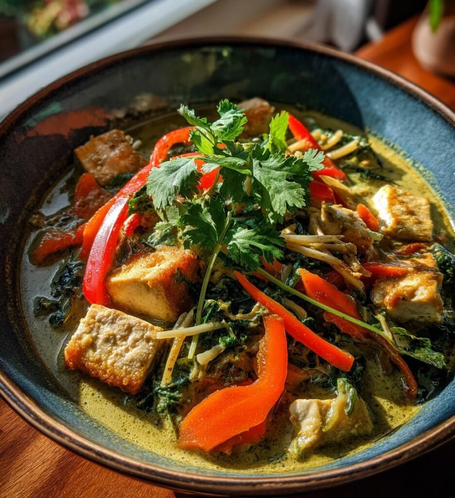 Wegetariańskie zielone curry tajskie