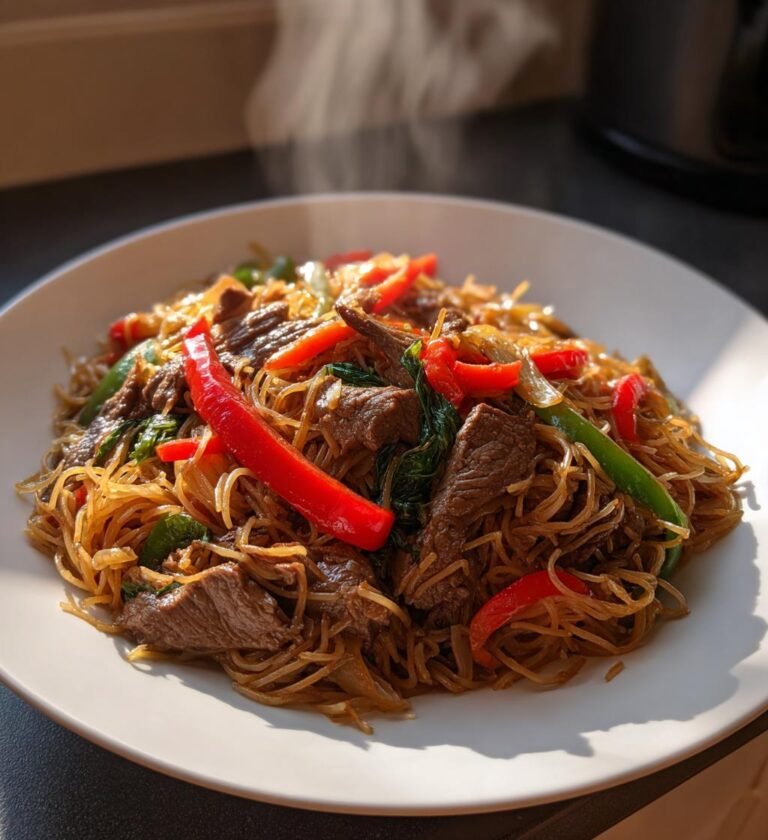 Beef stir-fry noodles