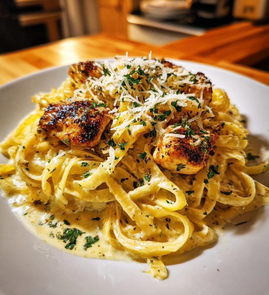 Chicken Alfredo pasta