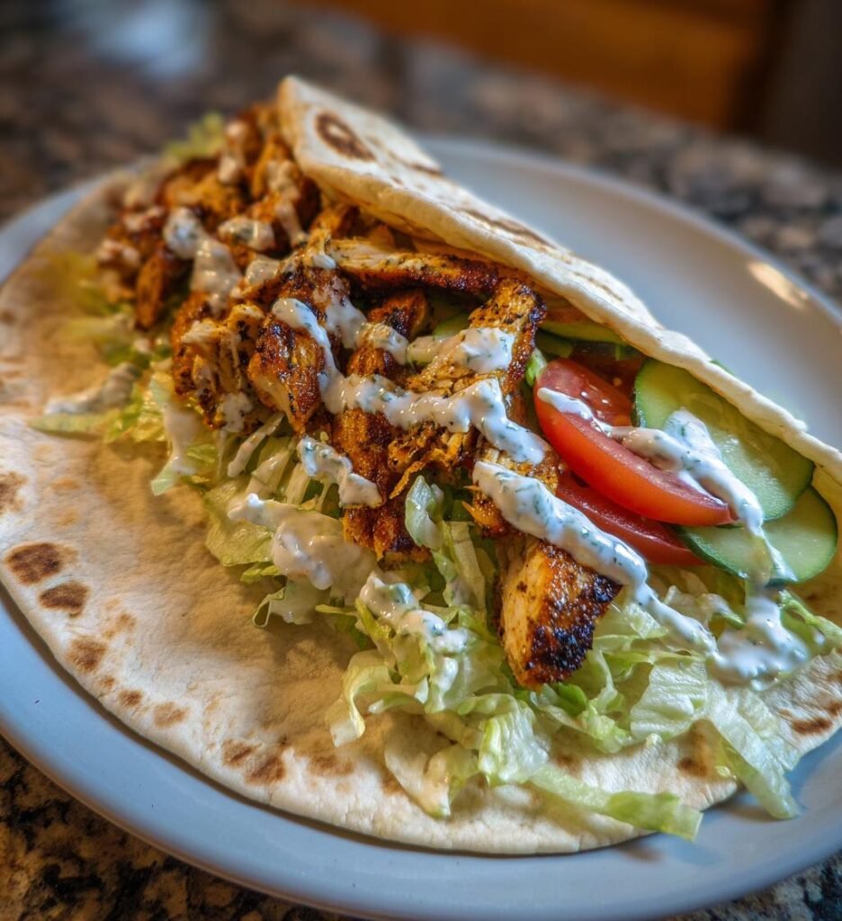 Chicken shawarma wraps