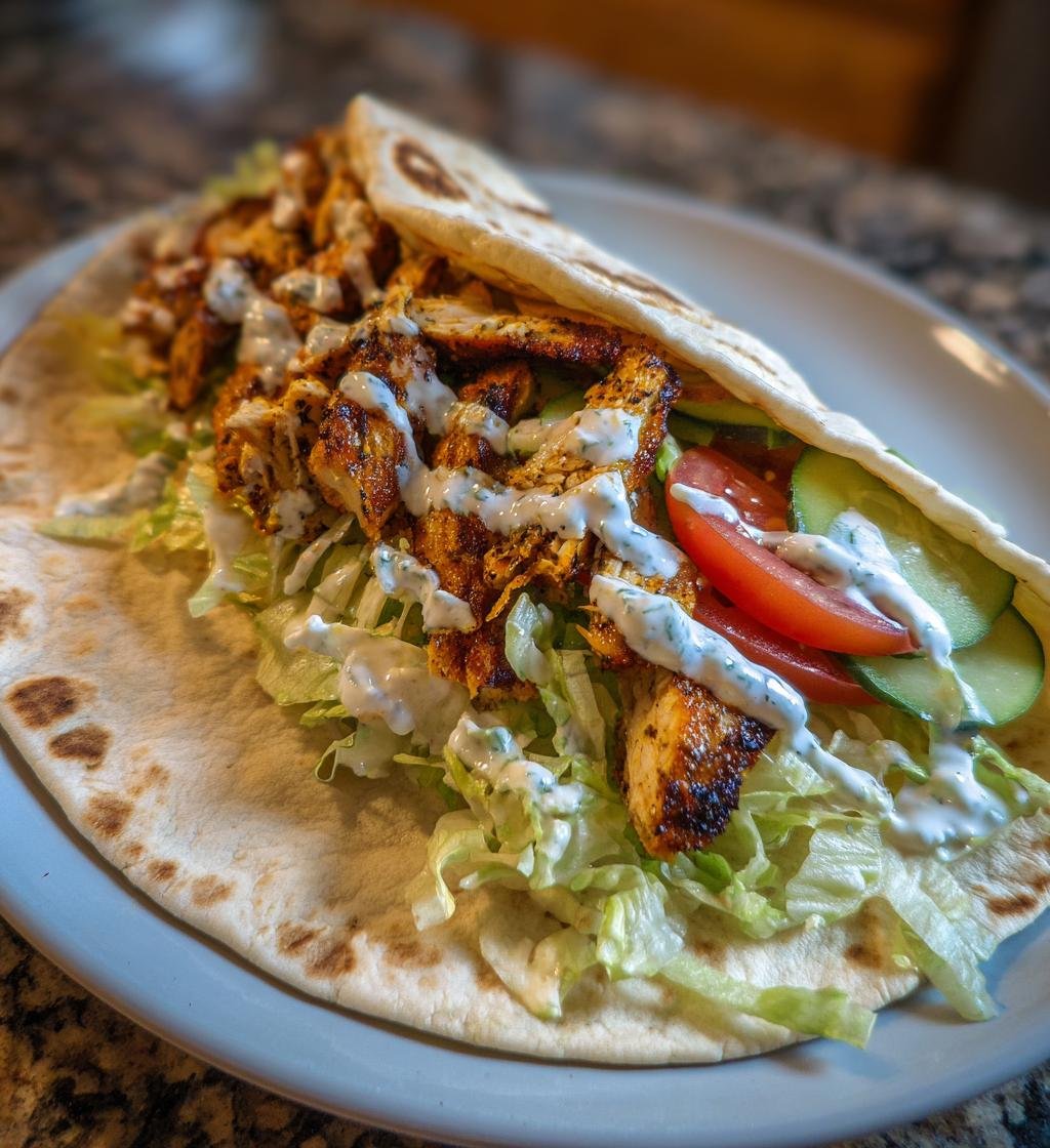 Chicken shawarma wraps