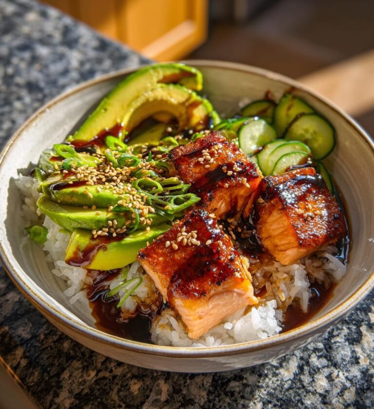 Salmon rice bowl