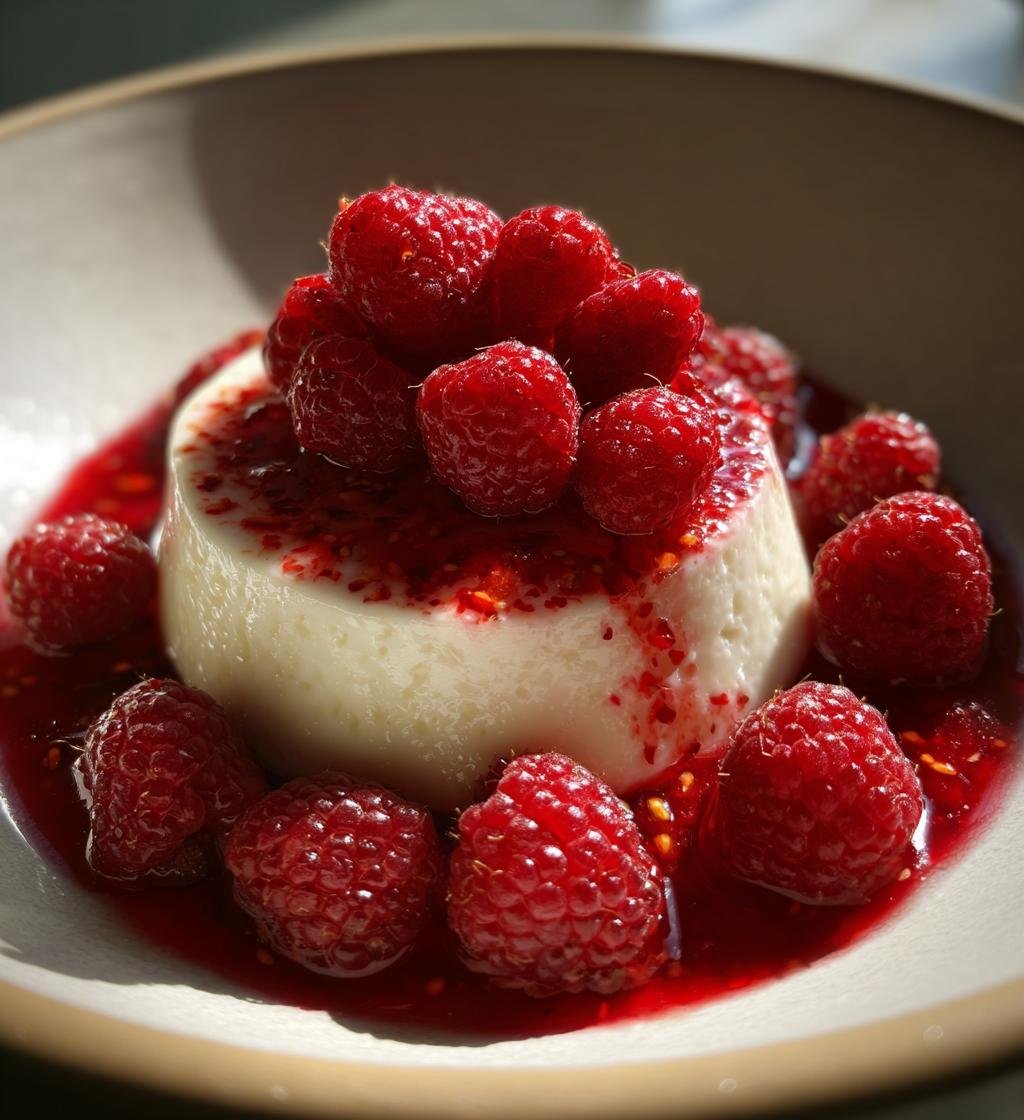 Panna Cotta Malinowa — Lekki